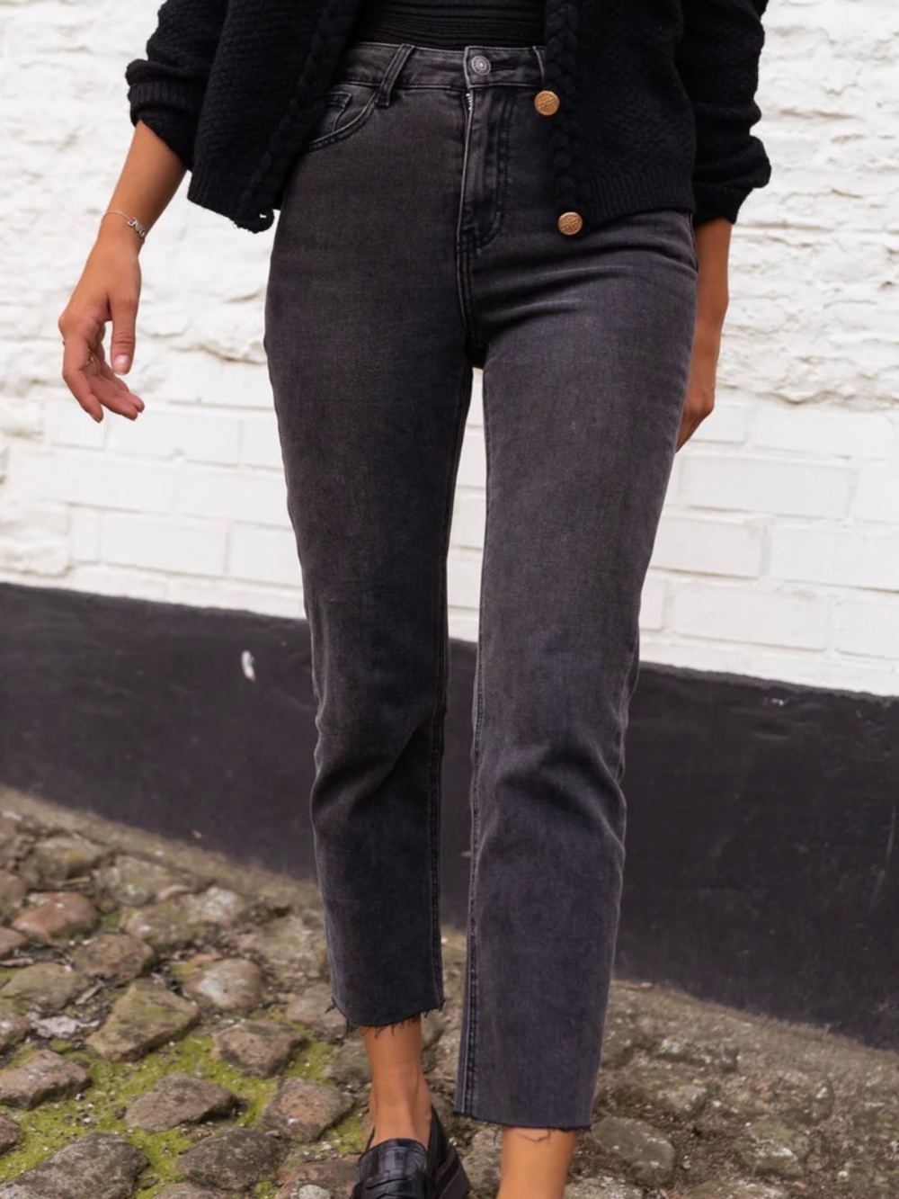 Classic High-Rise Black Women's Jeans